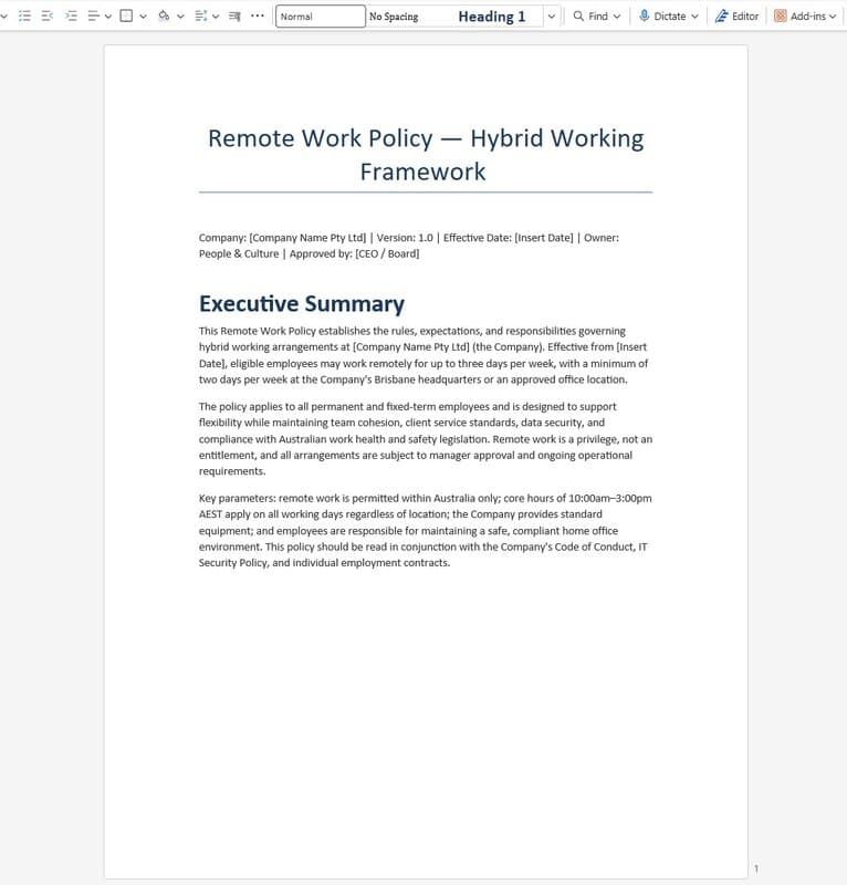 Policy document — AI-generated