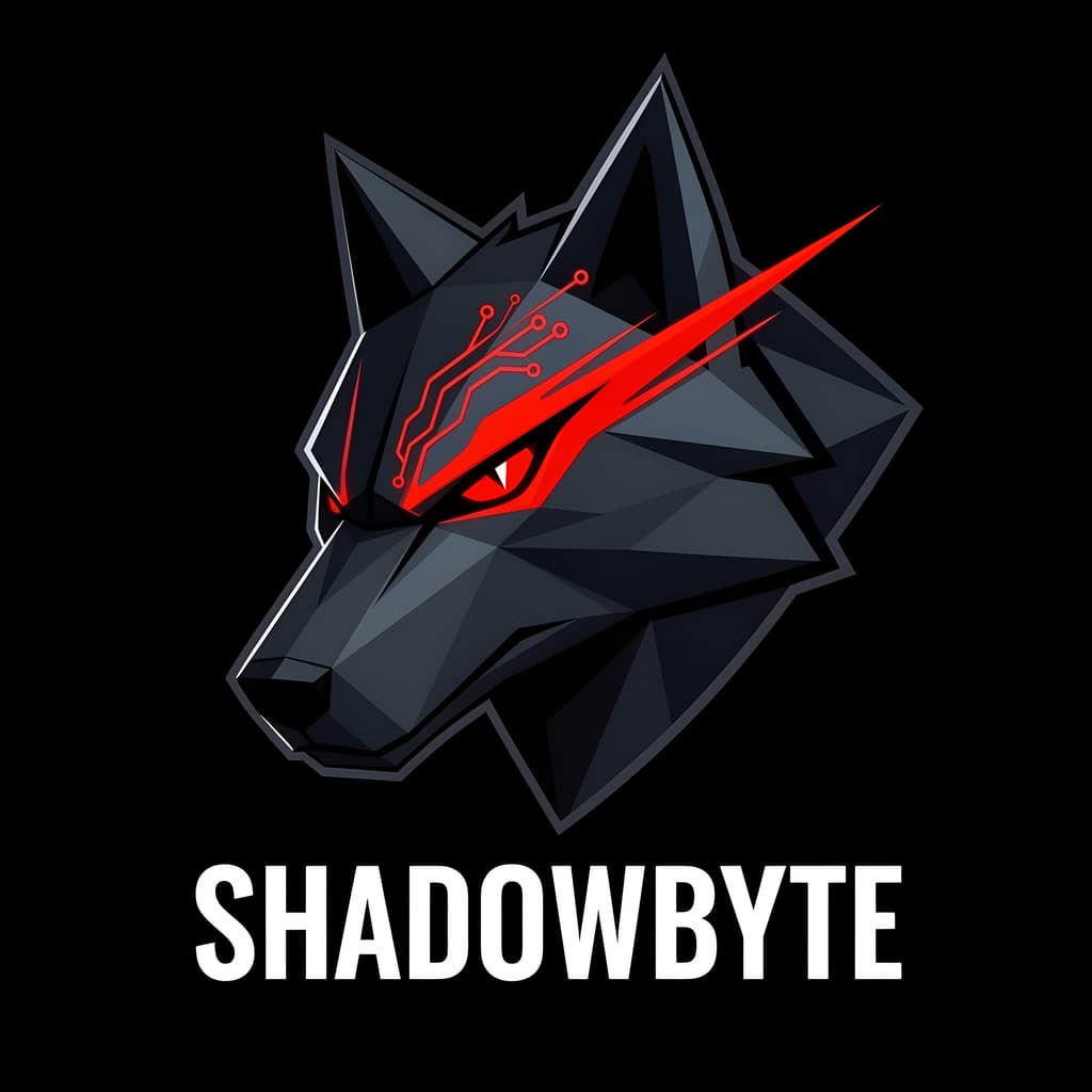 Shadowbyte abstract mark logo concept